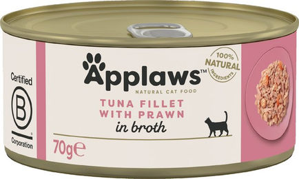 Applaws Katzenfutter Thunfisch und Garnele Stückchen in Sauce 24 x 70 g - 24 x 70 g – Bild 1 von 4