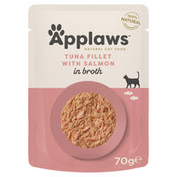 Produktbild von Applaws Katzenfutter Thunfischfilet und Lachs Filets ohne Farb- und Aromastoffe ohne Konservierungsstoffe 12 x 70 g - 12 x 70 g