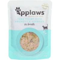 Produktbild von Applaws Katzenfutter Thunfischfilets und ganze Sardellen 12 x 70 g glutenfrei ohne Farb- und Aromastoffe - 12 x 70 g