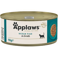 Produktbild von Applaws Katzennassfutter Meeresfisch in Brühe Adult 24 x 156g glutenfrei - 24 x 156 g