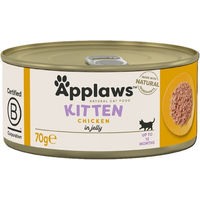 Produktbild von Applaws Kitten Katzenfutter Huhn in Gelee, Monoprotein, Glutenfrei, 24 x 70 g - 24 x 70 g