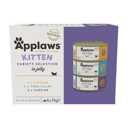 Applaws Kitten Katzenfutter Multipack mit Huhn, Sardine und Thunfisch in Suppe 6 x 70 g – Bild 1 von 3