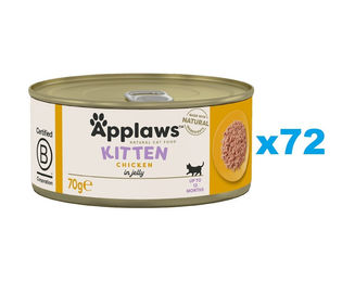 Applaws Kitten Nassfutter Huhn in Gelee Monoprotein 72 x 70g - 72 x 70 g – Bild 1 von 2