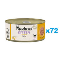 Produktbild von Applaws Kitten Nassfutter Huhn in Gelee Monoprotein 72 x 70g - 72 x 70 g