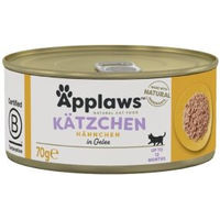 Produktbild von Applaws Kitten Nassfutter Huhn Stückchen in Gelee glutenfrei und sensitive 24x70 g - 24 x 70 g