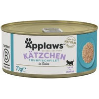 Produktbild von Applaws Kitten Nassfutter Thunfisch Stückchen in Gelee glutenfrei und sensitive 96x70 g