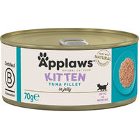 Produktbild von Applaws Kitten Nassfutter Thunfisch Stückchen in Sauce 6 x 70 g - 6 x 70 g