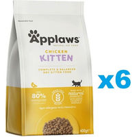 Produktbild von Applaws Kitten Trockenfutter Huhn getreidefrei und glutenfrei 2,4 kg (6x 400 g) - 6 x 400 g