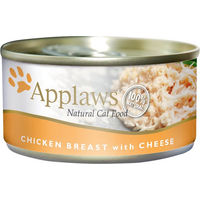 Produktbild von Applaws Nassfutter für Katzen Hühnchenbrust und Käse in Brühe 24 x 70 g glutenfrei mit hohem Fleischanteil