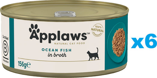 Applaws Nassfutter für adulte Katzen Meeresfisch in Brühe 6x 156 g - 24 x 156 g – Bild 1 von 4