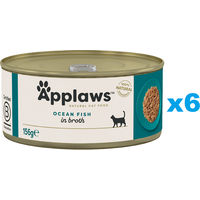 Produktbild von Applaws Nassfutter für adulte Katzen Meeresfisch in Brühe 6x 156 g - 24 x 156 g