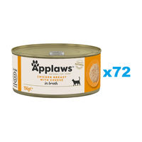 Produktbild von Applaws Nassfutter für adulte Katzen mit Hähnchenbrust und Käse in Sauce 72x156 g - 72 x 156 g