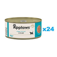 Produktbild von Applaws Nassfutter für adulte Katzen mit Thunfischfilet in Sauce glutenfrei 24x156g - 24 x 156 g