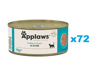 Applaws Nassfutter für adulte Katzen mit Thunfischfilet in Sauce glutenfrei 72x156g - 72 x 156 g – Bild 1 von 2
