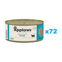 Produktbild von Applaws Nassfutter für adulte Katzen mit Thunfischfilet in Sauce glutenfrei 72x156g - 72 x 156 g