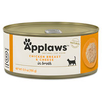 Produktbild von Applaws Nassfutter für Katzen Adult Huhn und Käse in Brühe 24 x 156 g Sparpaket - 24 x 156 g