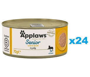 Produktbild von Applaws Nassfutter Huhn in Gelee für Senior Katzen 24x70 g - 24 x 70 g