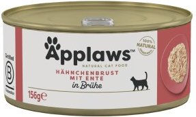 Applaws Nassfutter Katze Adult Huhn und Ente in Sauce glutenfrei mit hohem Fleischanteil 48x156 g - 48 x 156 g – Bild 1 von 3