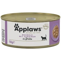 Produktbild von Applaws Nassfutter Katze Adult Makrele mit Sardine in Suppe glutenfrei 24x156 g - 24 x 156 g