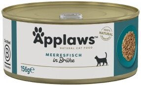 Applaws Nassfutter Katze Adult Seefisch in Brühe glutenfrei 48x156 g - 48 x 156 g – Bild 1 von 3