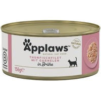 Produktbild von Applaws Nassfutter Katze Adult Thunfisch mit Garnelen in Suppe glutenfrei 48x156 g - 48 x 156 g