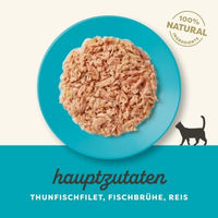 Produktbild von Applaws Nassfutter Katze Adult Thunfischfilet in Brühe glutenfrei 48x156 g - 48 x 156 g