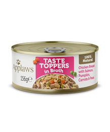 Applaws Nassfutter Topper Huhn mit Lachs in Brühe Hypoallergen 156 g – Bild 1 von 6