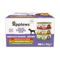 Produktbild von Applaws Premium Hund Nassfutter Selection Huhn Rind Lamm mit Gemüse Stückchen in Sauce Getreidefrei Adult 8 x 156g Dose - 8 x 156 g