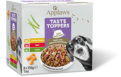 Applaws Premium Hund Nassfutter Stückchen in Gelee Huhn Rind Lamm Getreidefrei Adult 8 x 156g Dose - 8 x 156 g – Bild 1 von 7