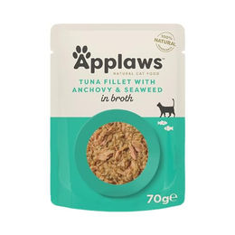 Applaws Premium Natural Katzenfutter Adult Thunfischfilet mit Sardellen in Brühe 12 x 70 g - 12 x 70 g – Bild 1 von 12