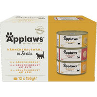 Produktbild von Applaws Probiermix Katzen Nassfutter Stückchen in Sauce Huhn und Fisch 12 x 156 g glutenfrei - 12 x 156 g