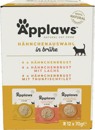 Applaws Probierpaket Katzenfutter Pouch mit Brühe Mix 12 x 70 g für Adult – Bild 1 von 1