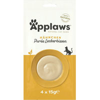 Produktbild von Applaws Puree Huhn Katzen-Leckerli Paste für erwachsene Katzen 4 x 15 g