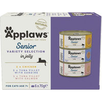 Produktbild von Applaws Senior Katzen Nassfutter Mixpaket 12 x 70 g Filets und Stückchen in Sauce Huhn glutenfrei - 6 x 70 g