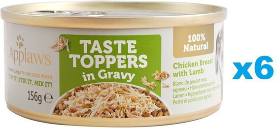 Produktbild von Applaws Taste Topper Hähnchenbrust mit Lamm in Sauce für Hunde 6 x 156g