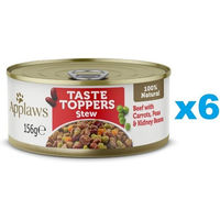 Produktbild von Applaws Taste Toppers Gulasch mit Rindfleisch Karotten und Erbsen Getreidefrei Stückchen in Sauce 6x 156 g