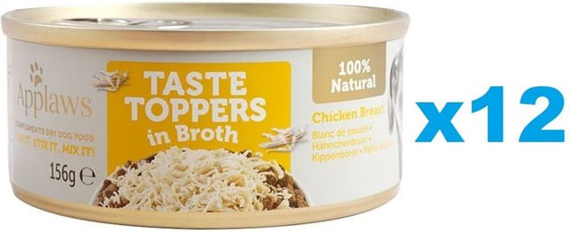 Produktbild von Applaws Taste Toppers Hähnchenbrust in Brühe Katzenfutter mit hohem Fleischanteil 12x 156 g