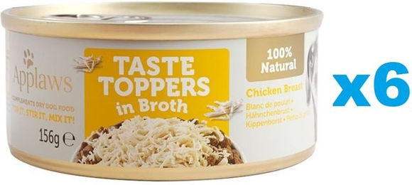 Produktbild von Applaws Taste Toppers Hähnchenbrust in Brühe Nassfutter für Katzen 6x156 g