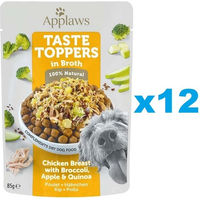 Produktbild von Applaws Taste Toppers Hähnchenbrust mit Brokkoli und Quinoa in Brühe getreidefrei 12 x 85 g