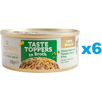 Produktbild von Applaws Taste Toppers Hähnchenbrust mit Kürbis und Erbsen in Brühe Nassfutter für Katzen 6x 156 g