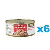 Produktbild von Applaws Taste Toppers Hähnchenbrust mit Rindfleisch in Gelee getreidefrei 6x 156 g