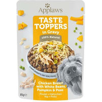 Produktbild von Applaws Taste Toppers Hund Huhn mit weißen Bohnen und Kürbis in Gelee getreidefrei 85 g