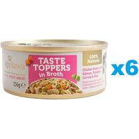 Produktbild von Applaws Taste Toppers Katzen Nassfutter Hähnchenbrust Lachs Kürbis in Brühe 6x 156 g