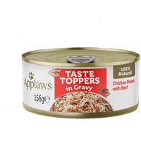 Produktbild von Applaws Taste Toppers Katzen Nassfutter Hähnchenbrust mit Rindfleisch in Gelee getreidefrei 156 g