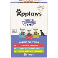Produktbild von Applaws Taste Toppers Probiermix Fisch in Sauce für Katzen 6 x 85 g getreidefrei und glutenfrei - 6 x 85 g