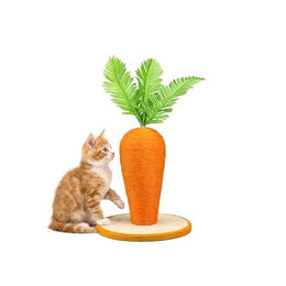 AQPET Kratzbaum Carrot Carota für Katzen in Orange aus Sisal und Plüsch 30 cm – Bild 1 von 4