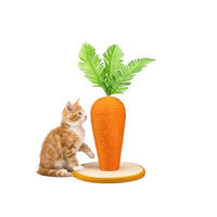 Produktbild von AQPET Kratzbaum Carrot Carota für Katzen in Orange aus Sisal und Plüsch 30 cm