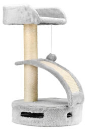 AQPET Kratzbaum für Katzen in Grau mit Höhle und Spielplatz 58 cm – Bild 1 von 1