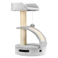 Produktbild von AQPET Kratzbaum für Katzen in Grau mit Höhle und Spielplatz 58 cm