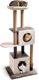 AQPET Kratzbaum XXL 140 cm mit Doppelhöhle und Sisalseil für Katzen – Bild 1 von 1